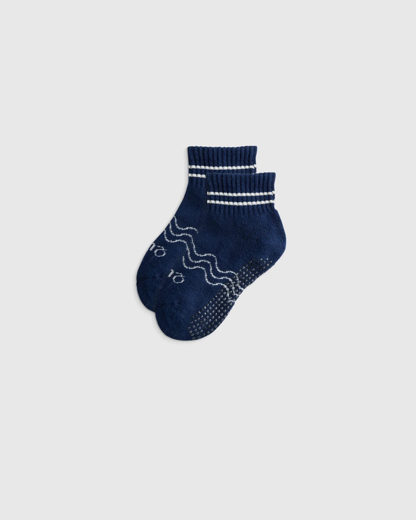 Organic Cotton Quarter Crew Socks 8-Pack - 12M-24M / White/Grey Multi