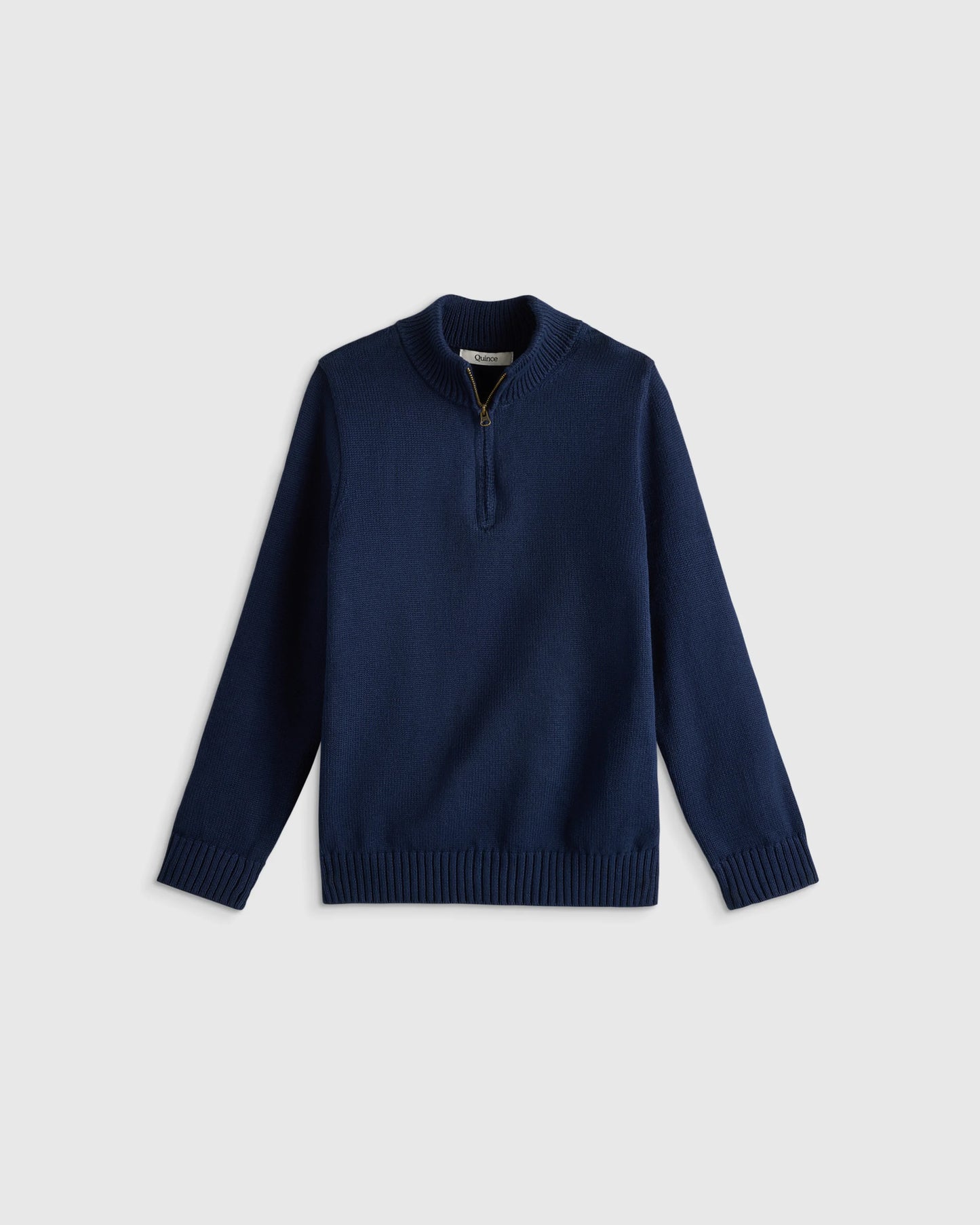 Boys 100% Organic Cotton Quarter-Zip Sweater - 2T / Navy
