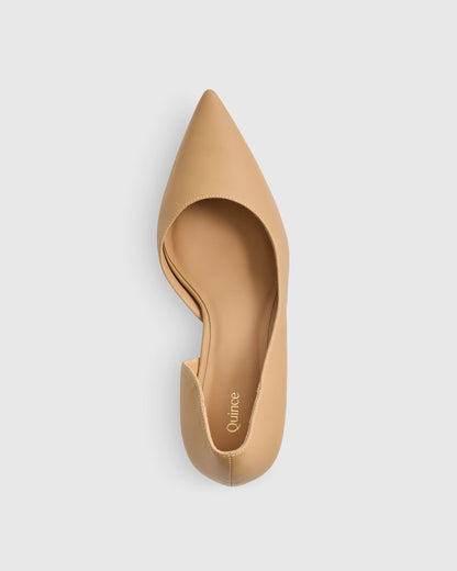 Italian Leather 75mm d'Orsay Pump - 5 / Black