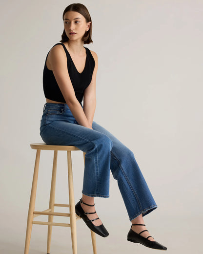 Bella Stretch Relaxed Straight Jeans - 24 / Atlantic Blue