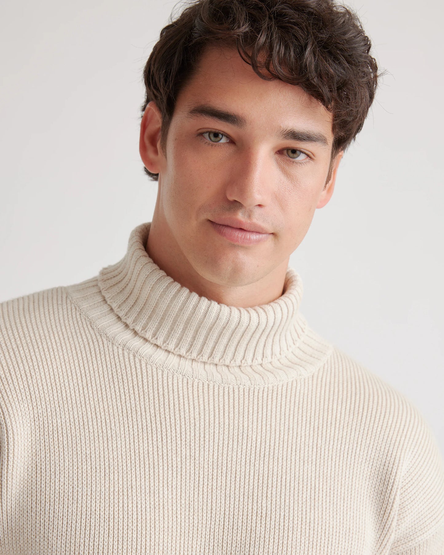 100% Organic Cotton Turtleneck Sweater - S / Charcoal