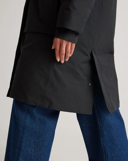 Responsible Down Hooded Long Parka - XS / Storm Blue