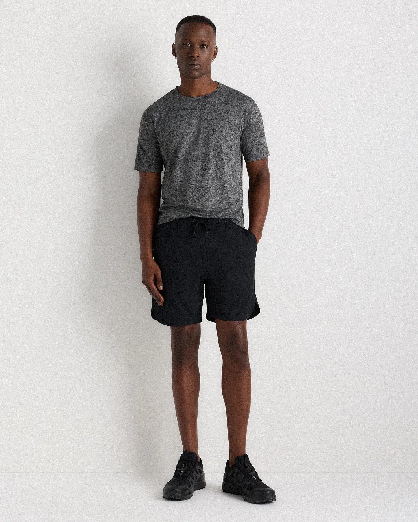 Sweat Tech Training Lined Shorts - 7" - S / Black