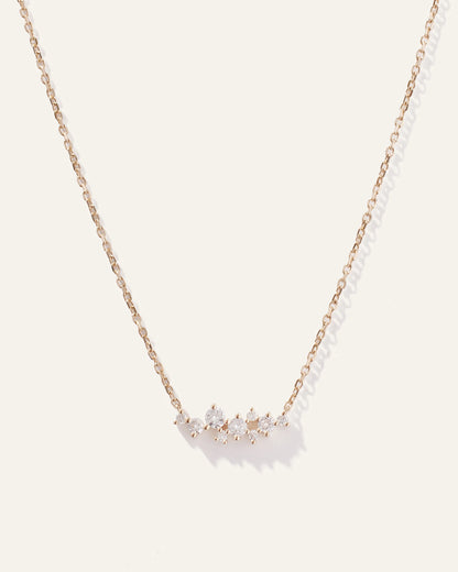 14K Gold Diamond Scatter Necklace - One Size / Yellow Gold