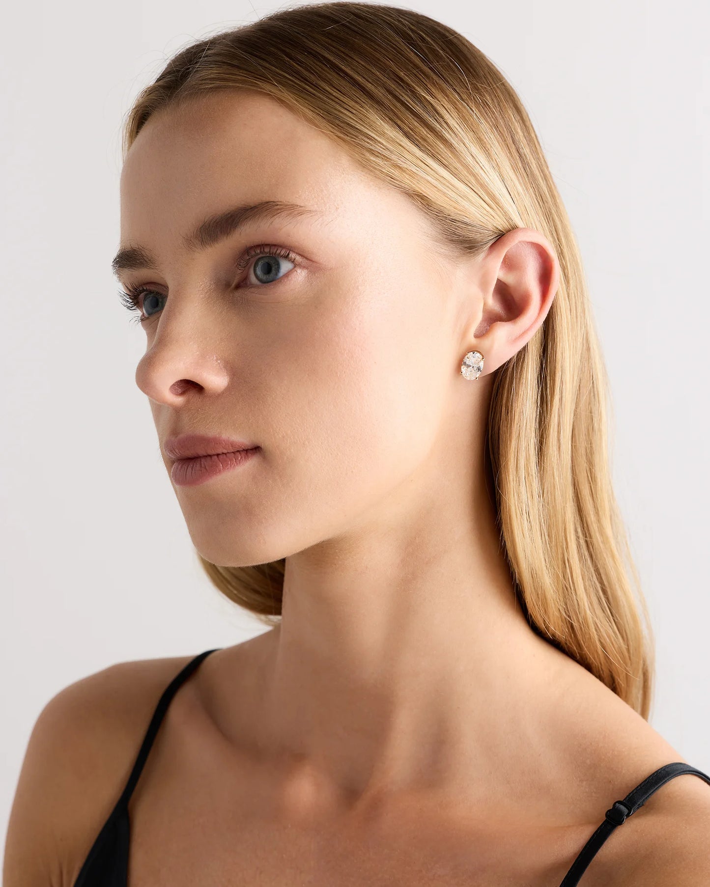 14K Gold Lab Grown Diamond Statement Oval Studs - 6ctw - One Size / Yellow Gold