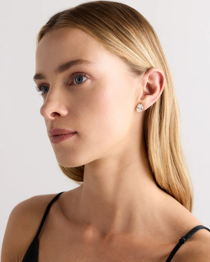 14K Gold Lab Grown Diamond Statement Oval Studs - 6ctw - One Size / Yellow Gold