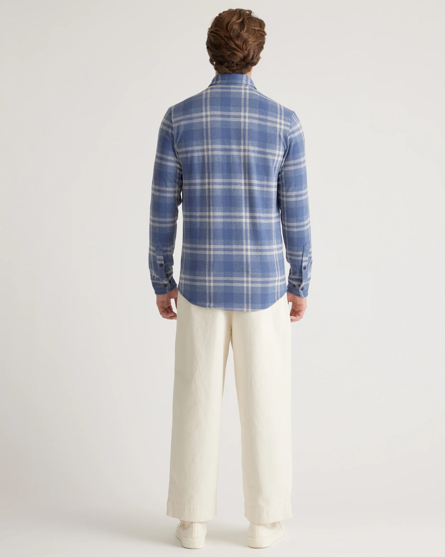 Stretch Sweater Fleece Shirt - S / Off-White