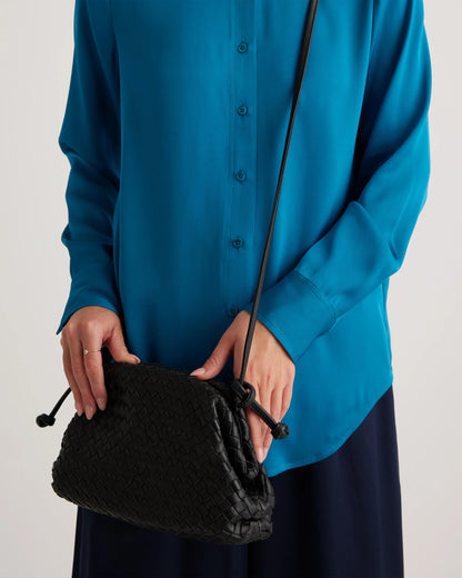 Naomi Handwoven Clutch - One Size / Black