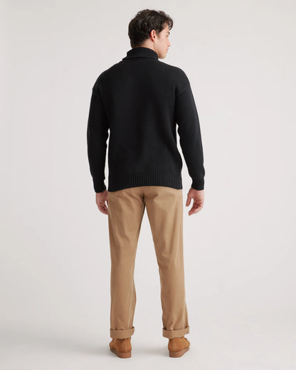 100% Organic Cotton Turtleneck Sweater - S / Charcoal