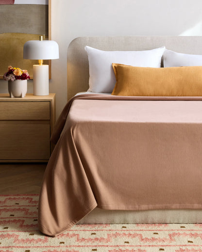 Luxury Organic Cotton Bed Blanket - Twin / White