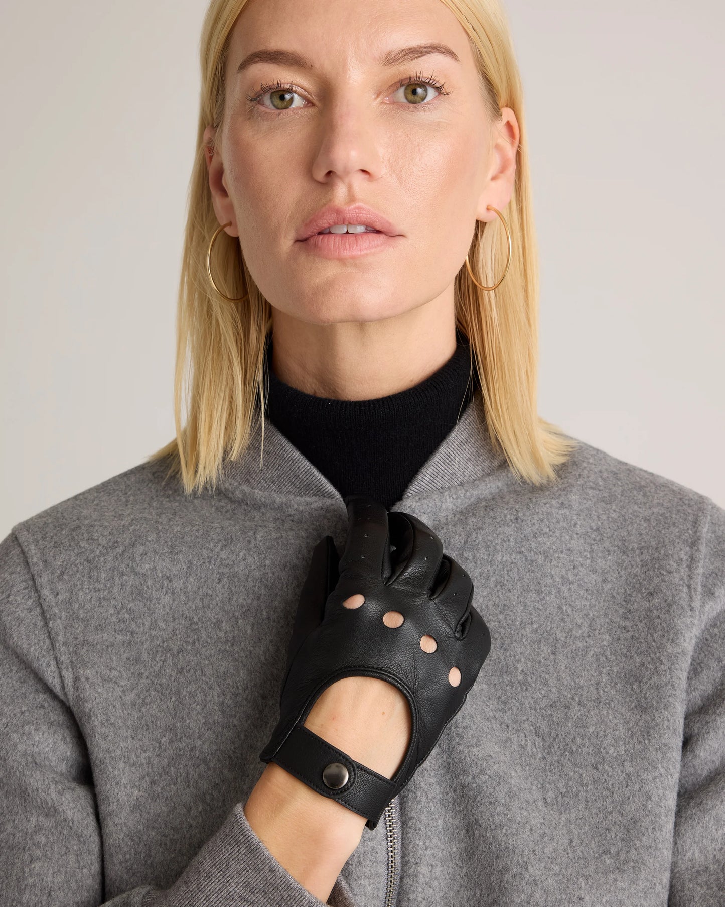Italian Leather Driving Gloves - XS / Black