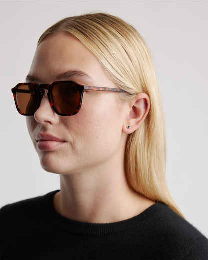 Jude Polarized Acetate Sunglasses - One Size / Black with Green lens