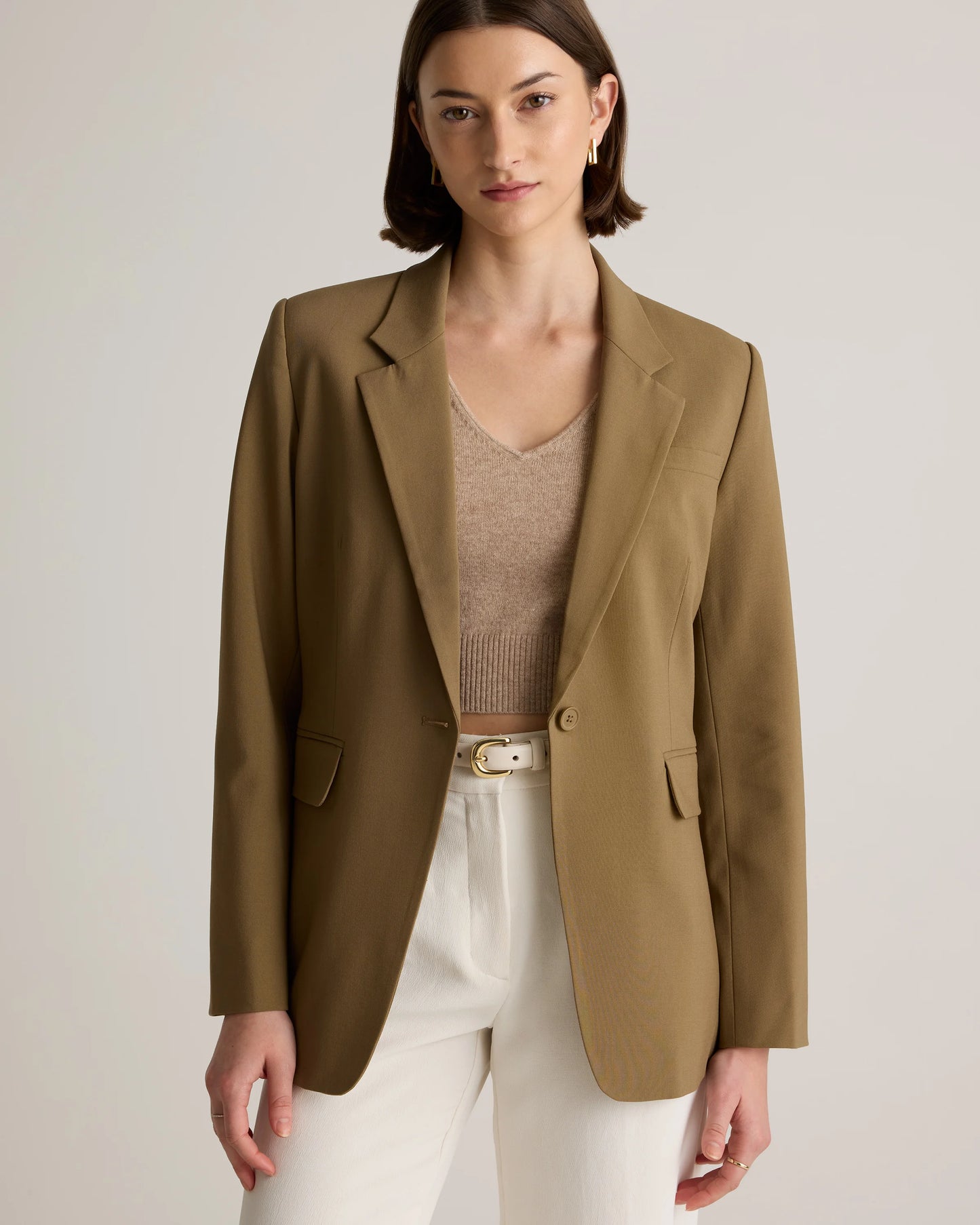 Italian Wool Long Blazer - XS / Sahara Camel