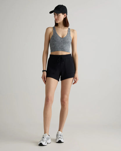 CloudComfort High-Rise Sweatshorts - XS / Pebble Beige