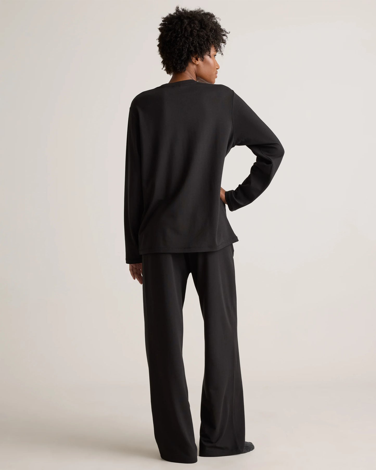 Dream Lounge Oversized Long Sleeve Pajama Set - XS / Light Heather Grey