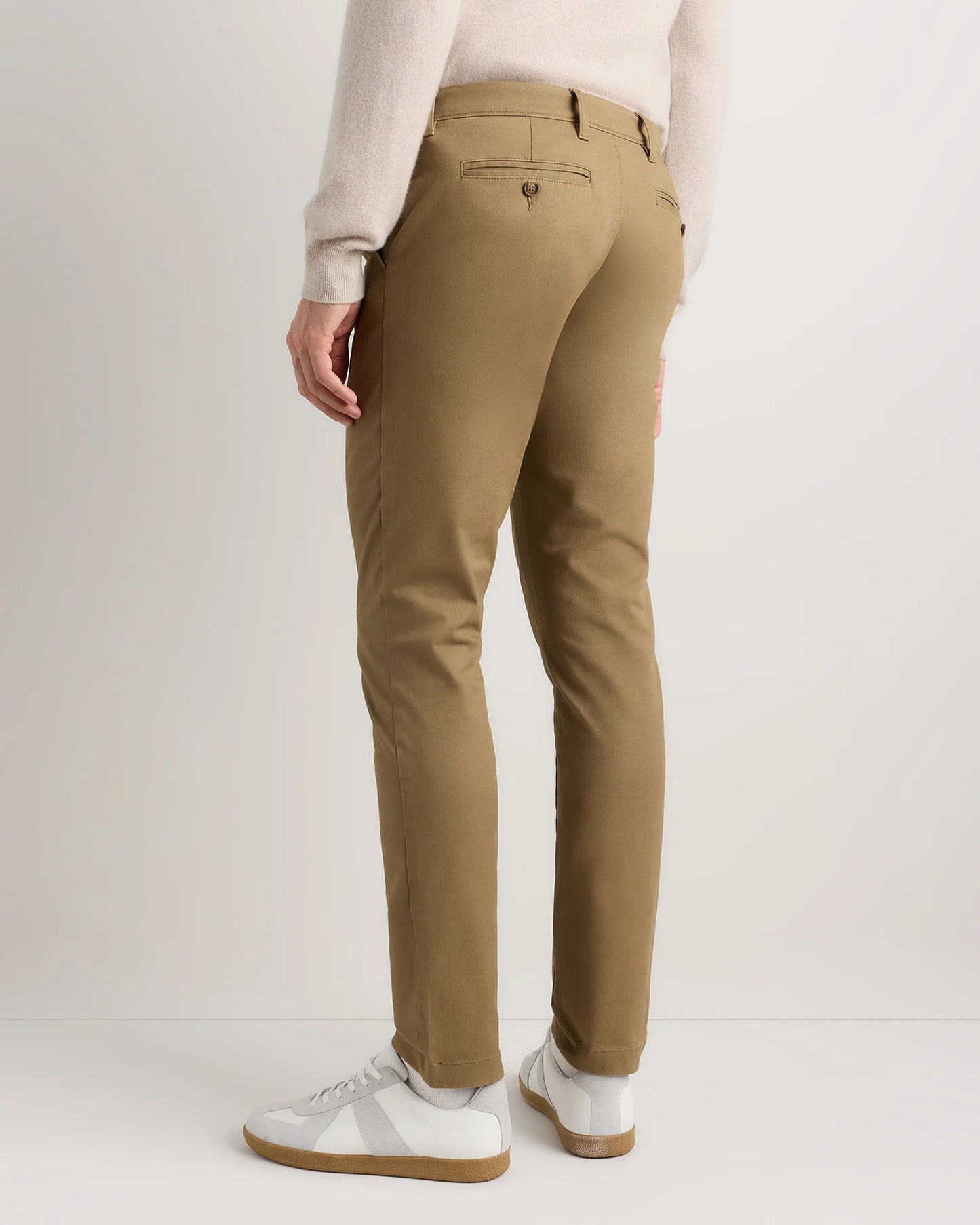 Organic Cotton Stretch Chino Pants - Slim - 30X30 / Stone