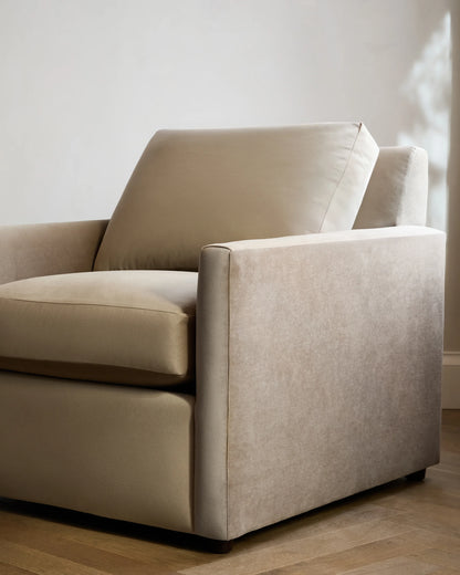 Brennan Accent Chair in Performance Velvet - One Size / Pine