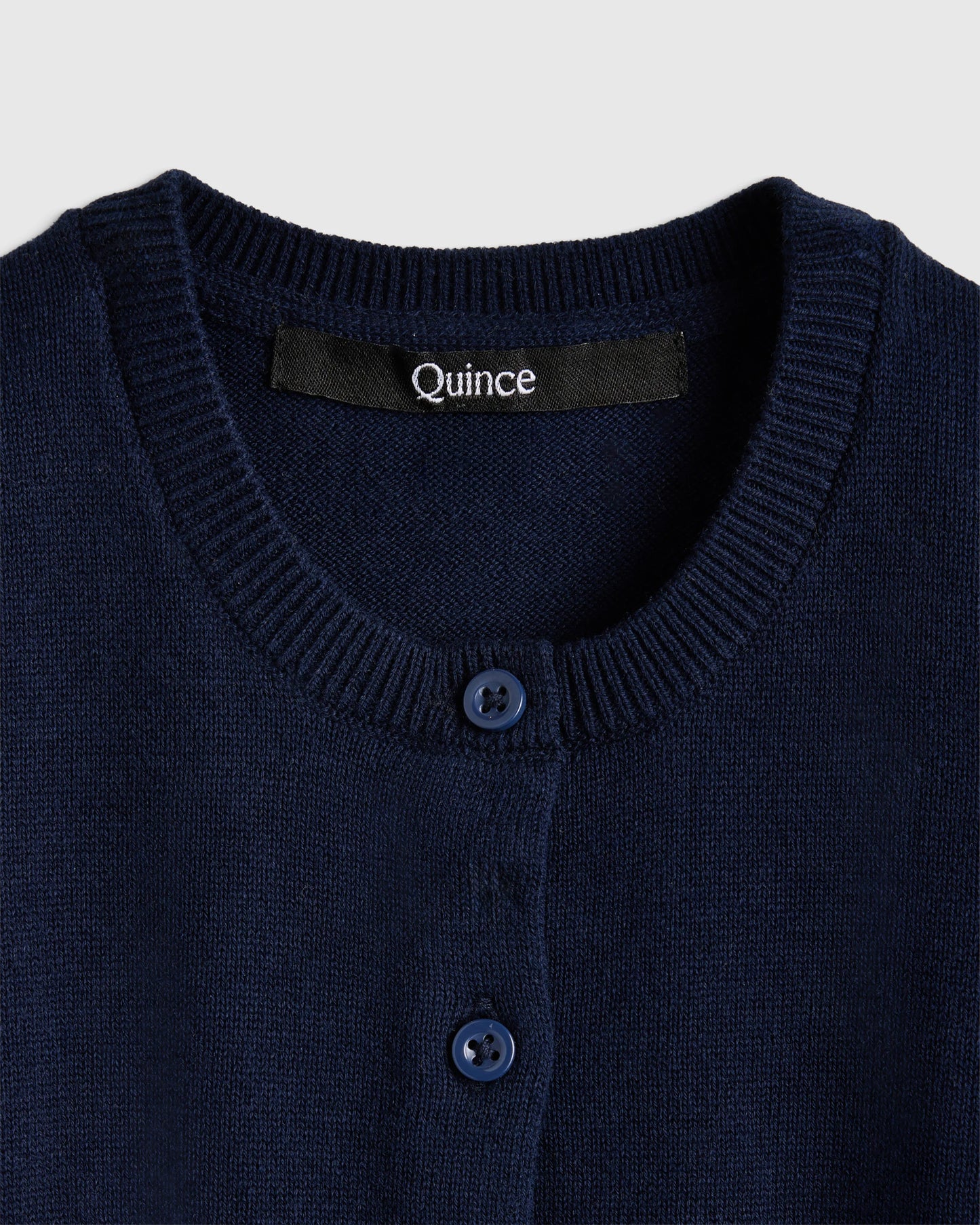 100% Organic Cotton Crewneck Cardigan - 0-3M / Ivory