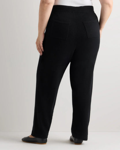 Mongolian Cashmere Straight Leg Pants - 1X / Brown