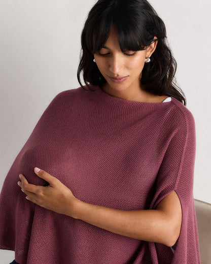 Lightweight Cotton Cashmere Nursing Shawl - One Size / Pale Custard Yellow
