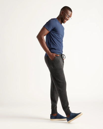 Mongolian Cashmere Jogger - S / Heather Truffle Brown