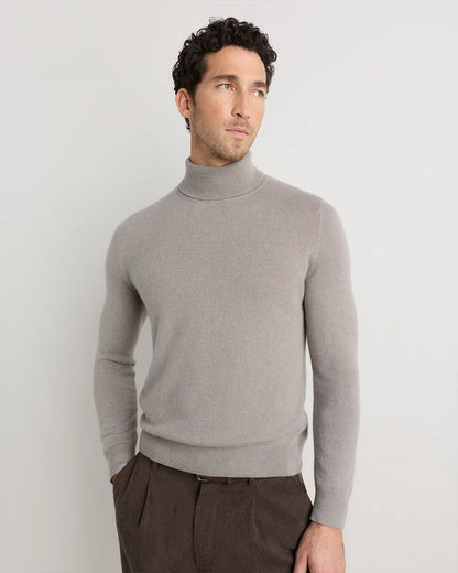 Mongolian Cashmere Turtleneck Sweater - S / Black