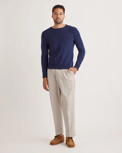 Mongolian Spring Cashmere Crewneck Sweater - S / Navy