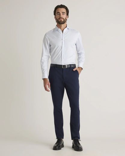 Organic Cotton Stretch Twill Dress Shirt - S / Grey Stripe