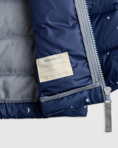Lightweight Down Hooded Puffer Jacket - 6 / Blue Moon