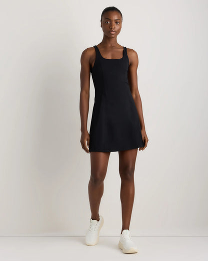 Power-Up Square Neck Dress - XS / Black