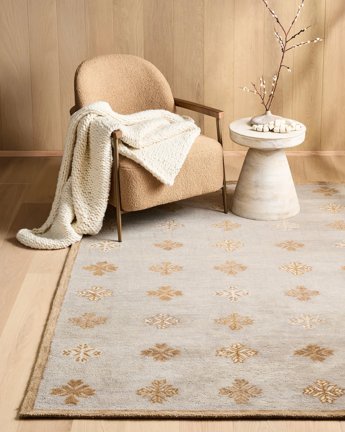 Hazel Wool Rug - 5' x 8' / Grey