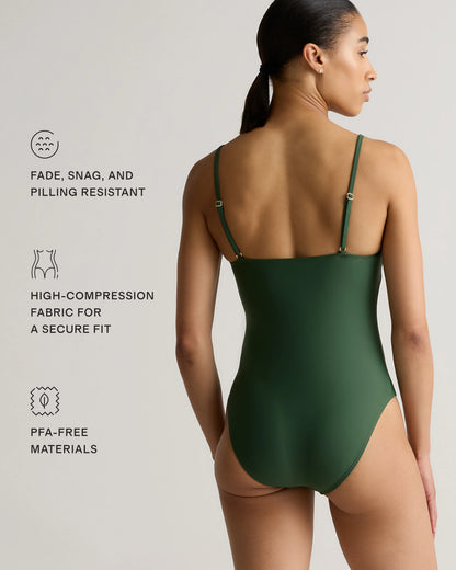 Italian Cami One-Piece Swimsuit - XS / Black