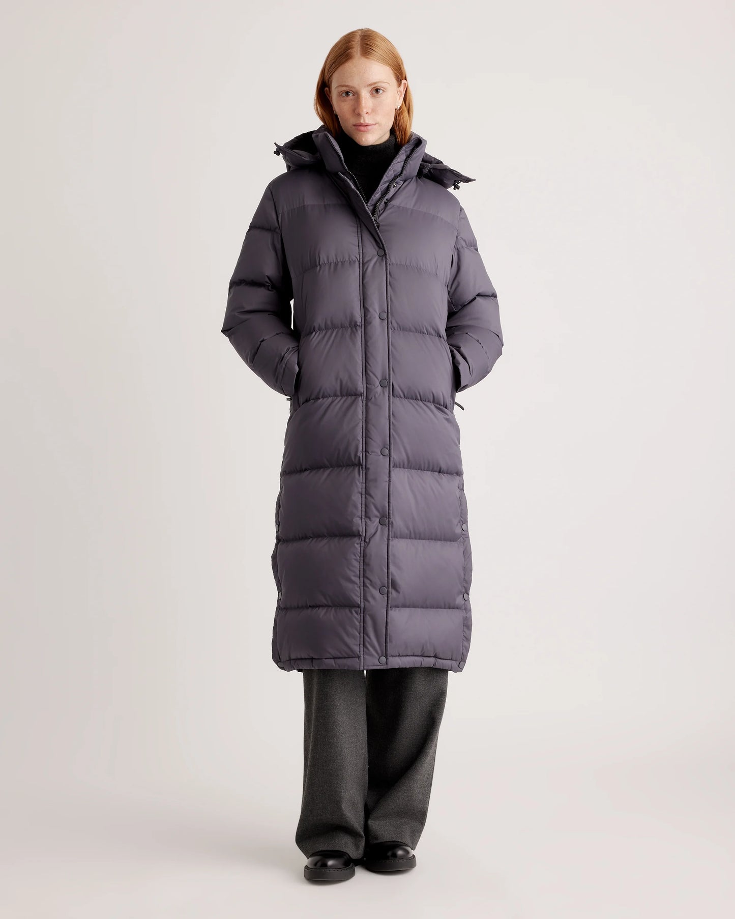 Responsible Down Long Puffer Jacket - XS / Black