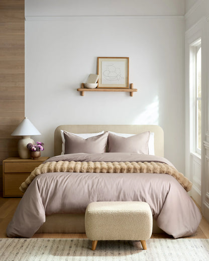 Organic Cotton Sateen Comforter - Twin / Mineral