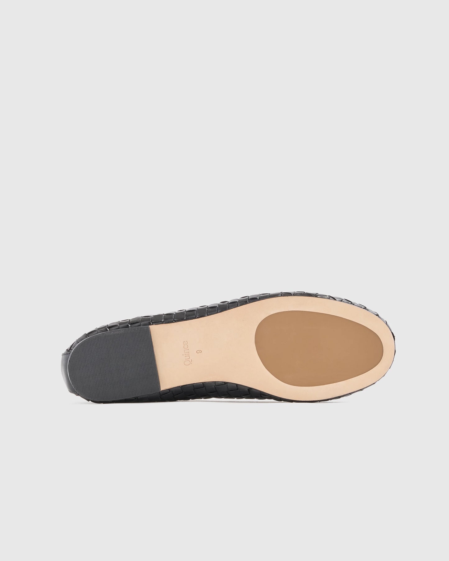Italian Leather Handwoven Ballet Flat - 5 / Black