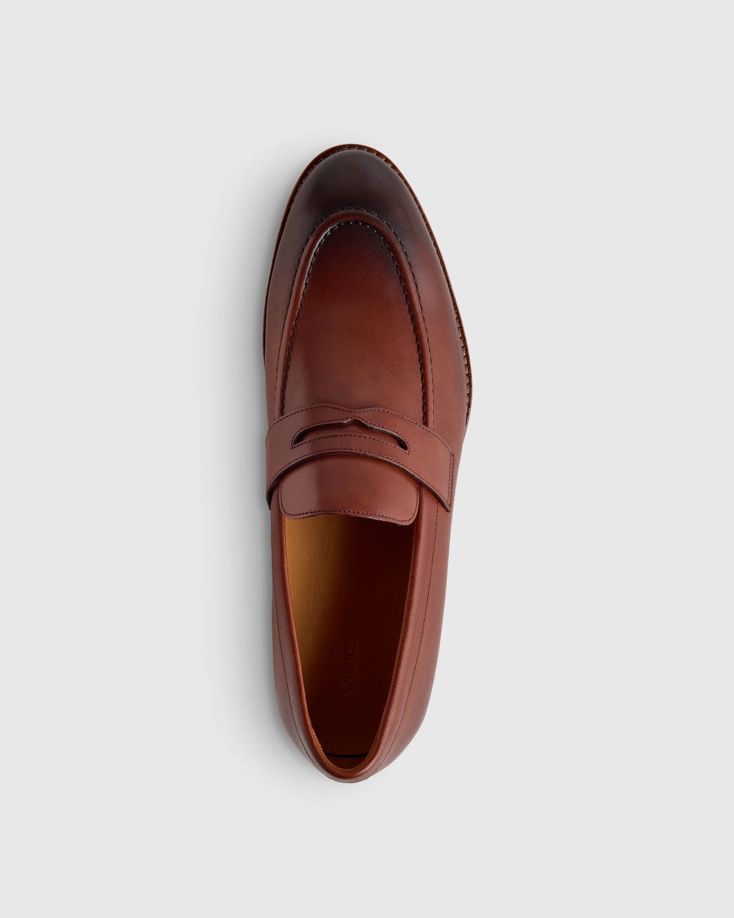 Calfskin Leather Penny Loafer - 7 / Brunette