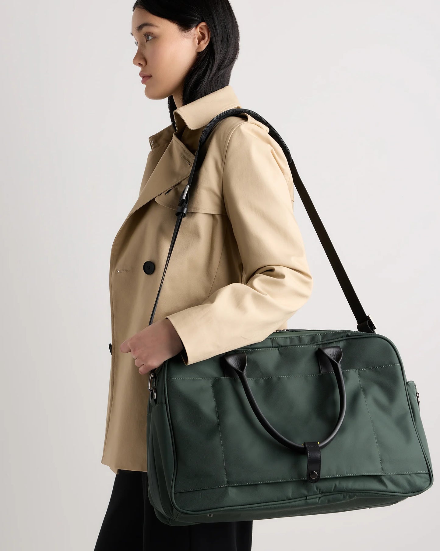 Voyage Nylon Split Travel Bag - One Size / Dark Green