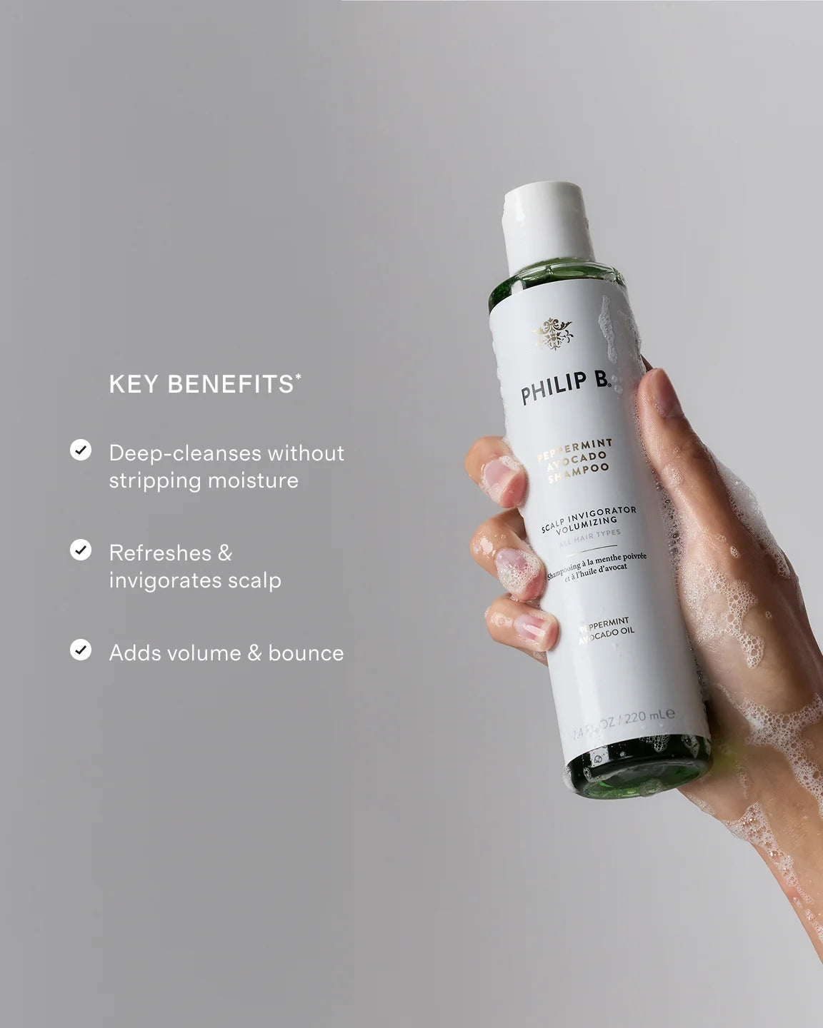 Peppermint Avocado Shampoo 32 oz by Philip B. Botanicals - One Size / No Color
