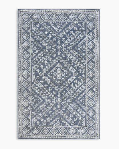 Maisie Tufted Wool Rug - 3' x 5' / Sky Blue