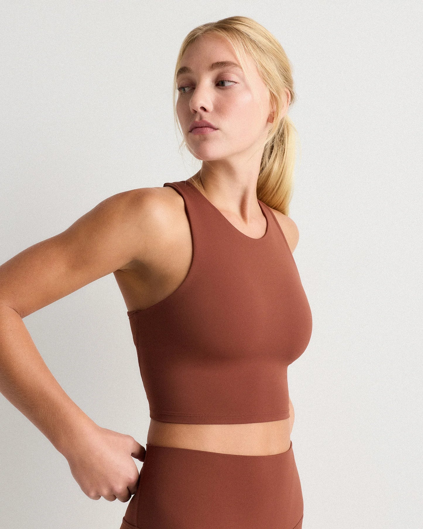 Ultra-Form High-Neck Cropped Tank - XS / Black Camo
