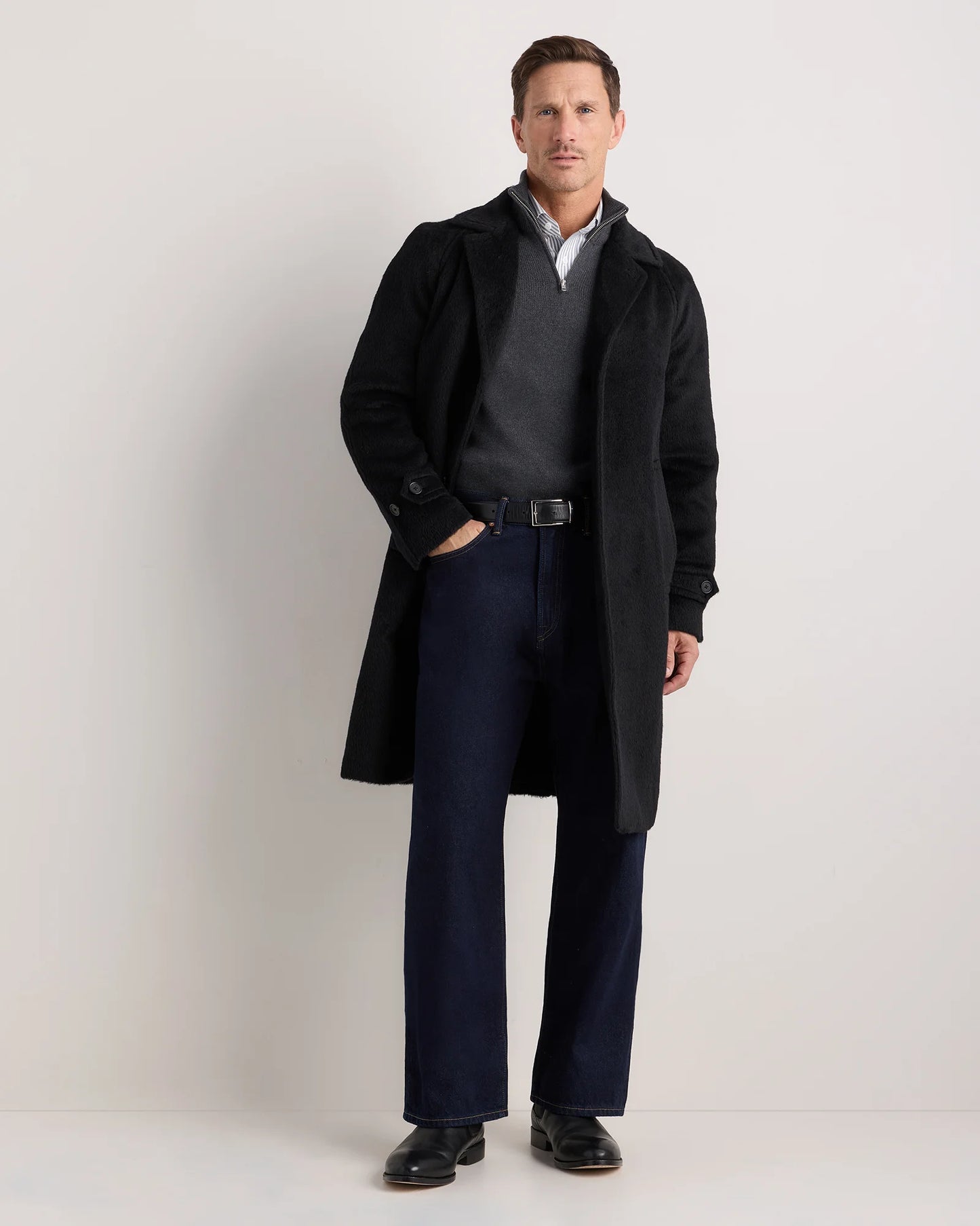 Alpaca-Wool Overcoat - S / Rustic Brown