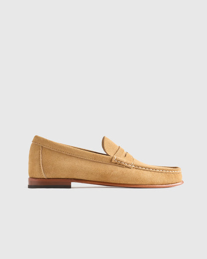 Essential Suede Penny Loafer - 7 / Whiskey