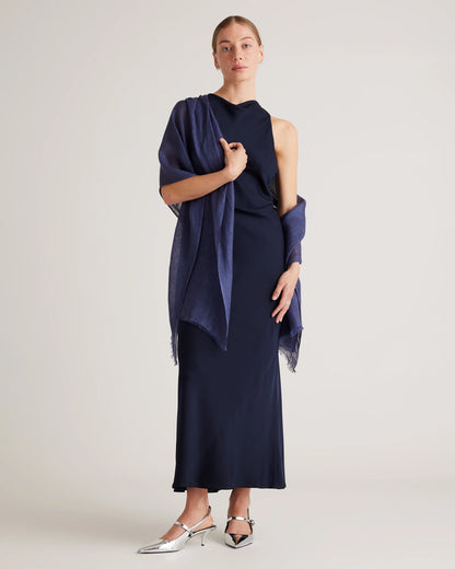 100% European Linen Scarf - One Size / Porcelain Blue