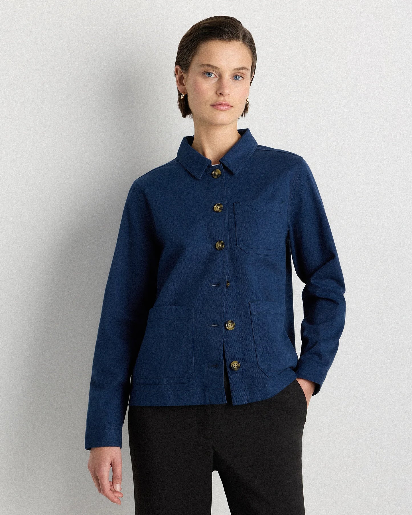 Organic Comfort Stretch Chore Jacket - XS / Vanilla