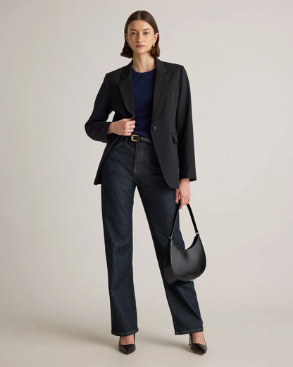 Italian Wool Long Blazer - XS / Sahara Camel