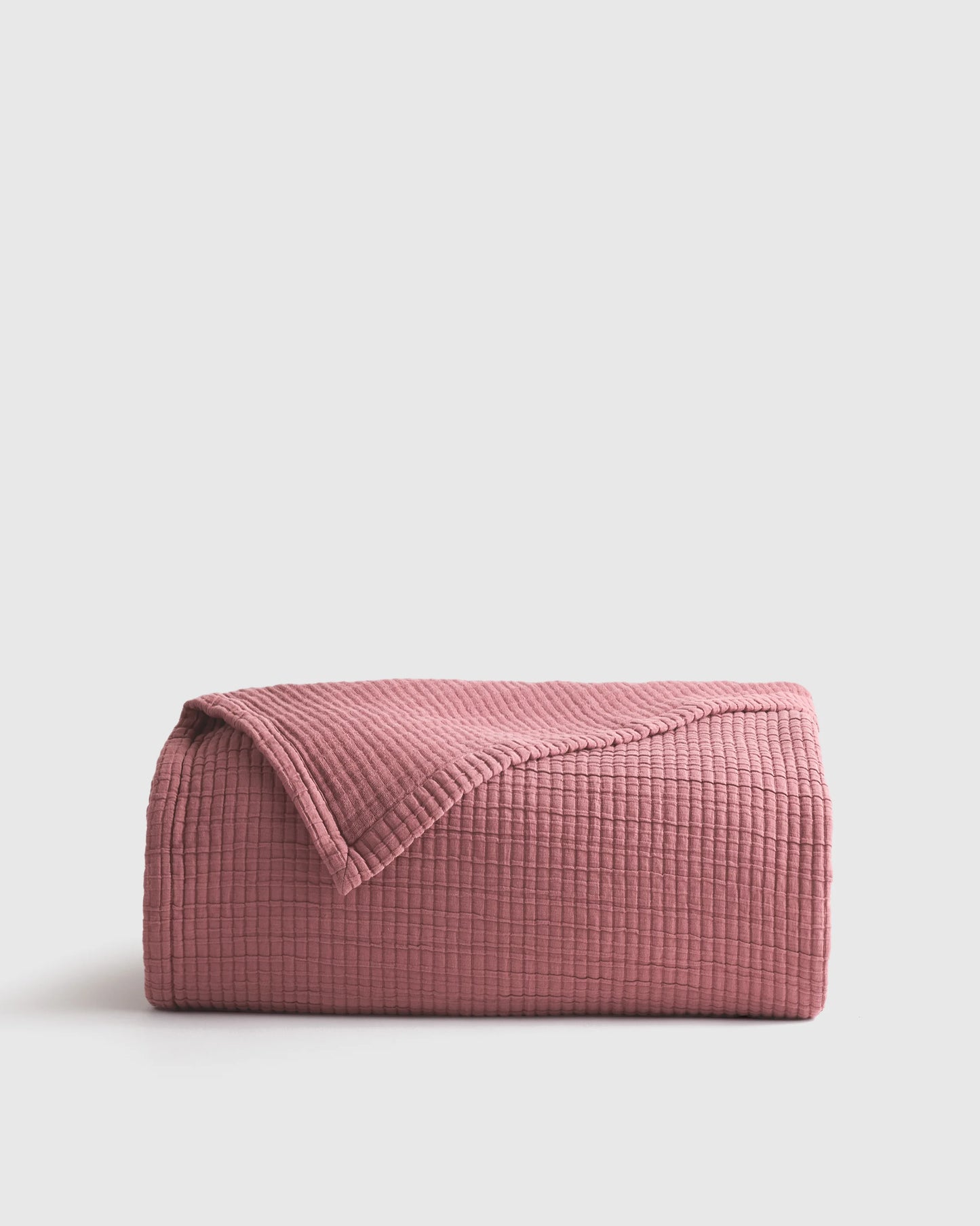 Organic Ribbed Cotton Coverlet - Twin / Toffee