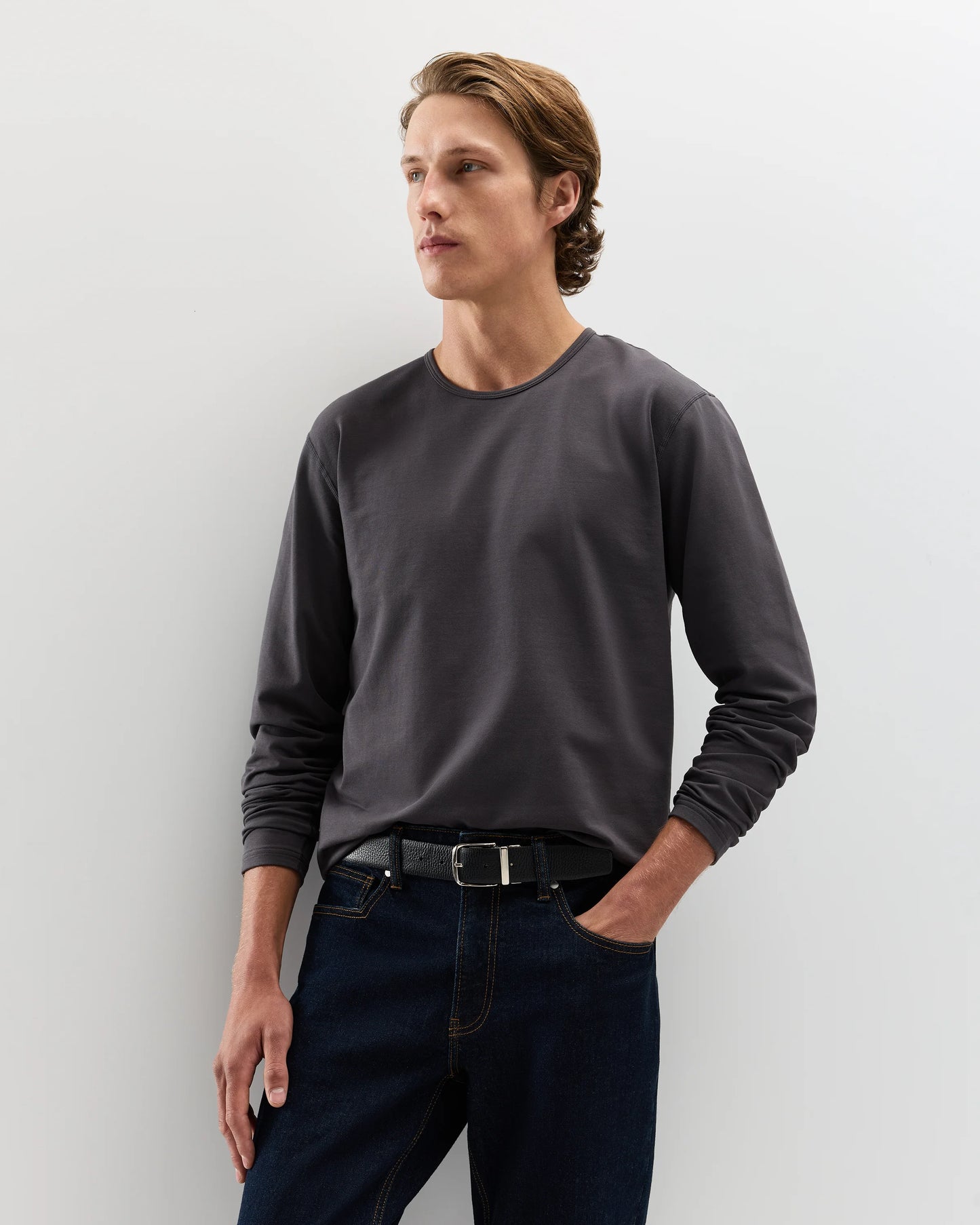 Flex Curve Long Sleeve Tee (3-Pack) - S / Black
