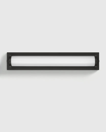 Ribbed Steel LED Vanity Sconce - 22" / Brass