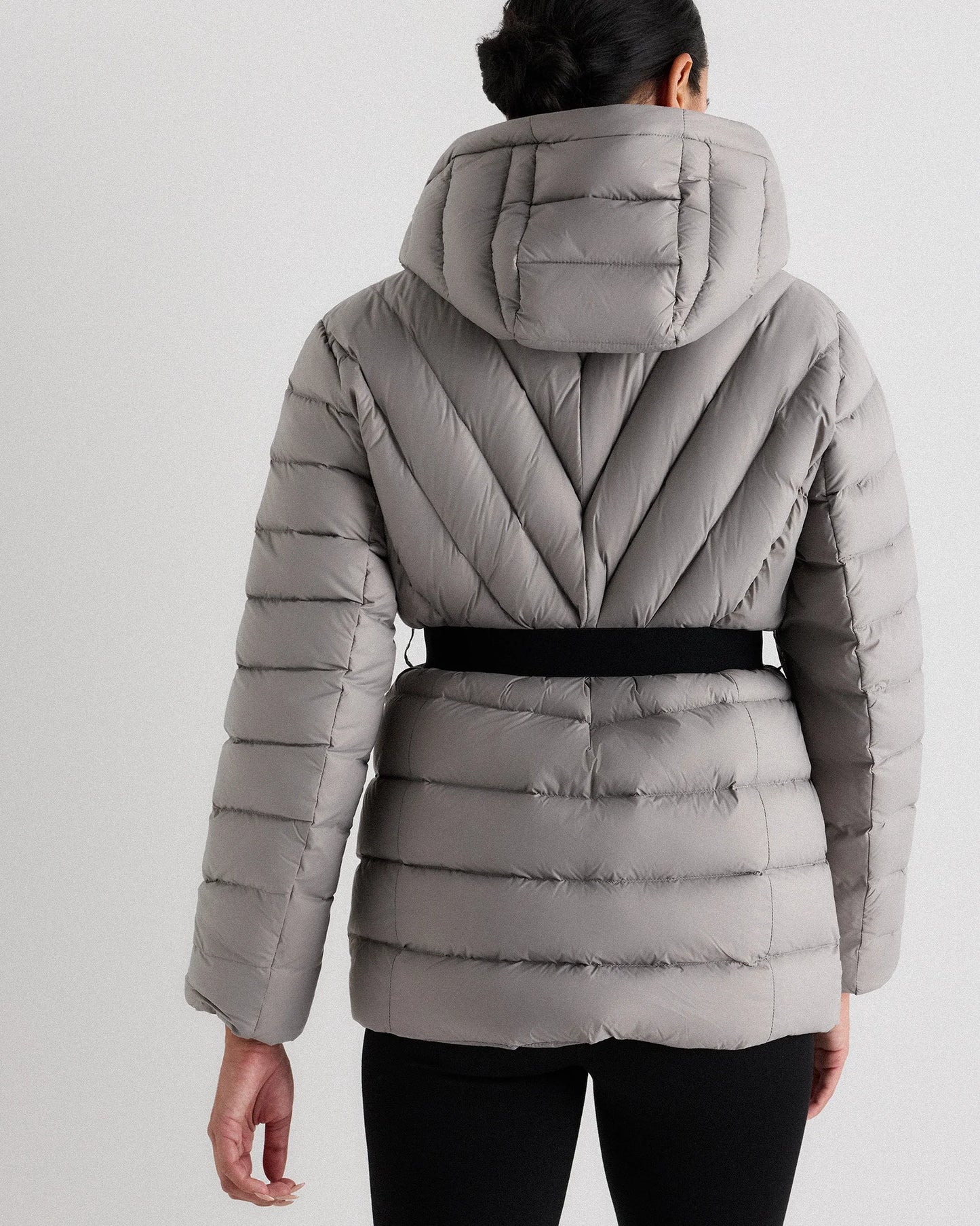 Responsible Down Belted Puffer Coat - XS / Hot Fudge