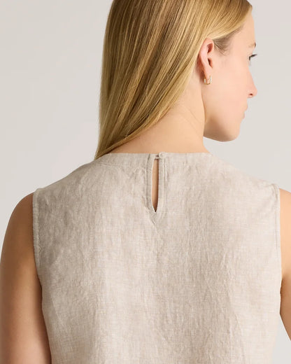 100% European Linen Tank - XS / Black